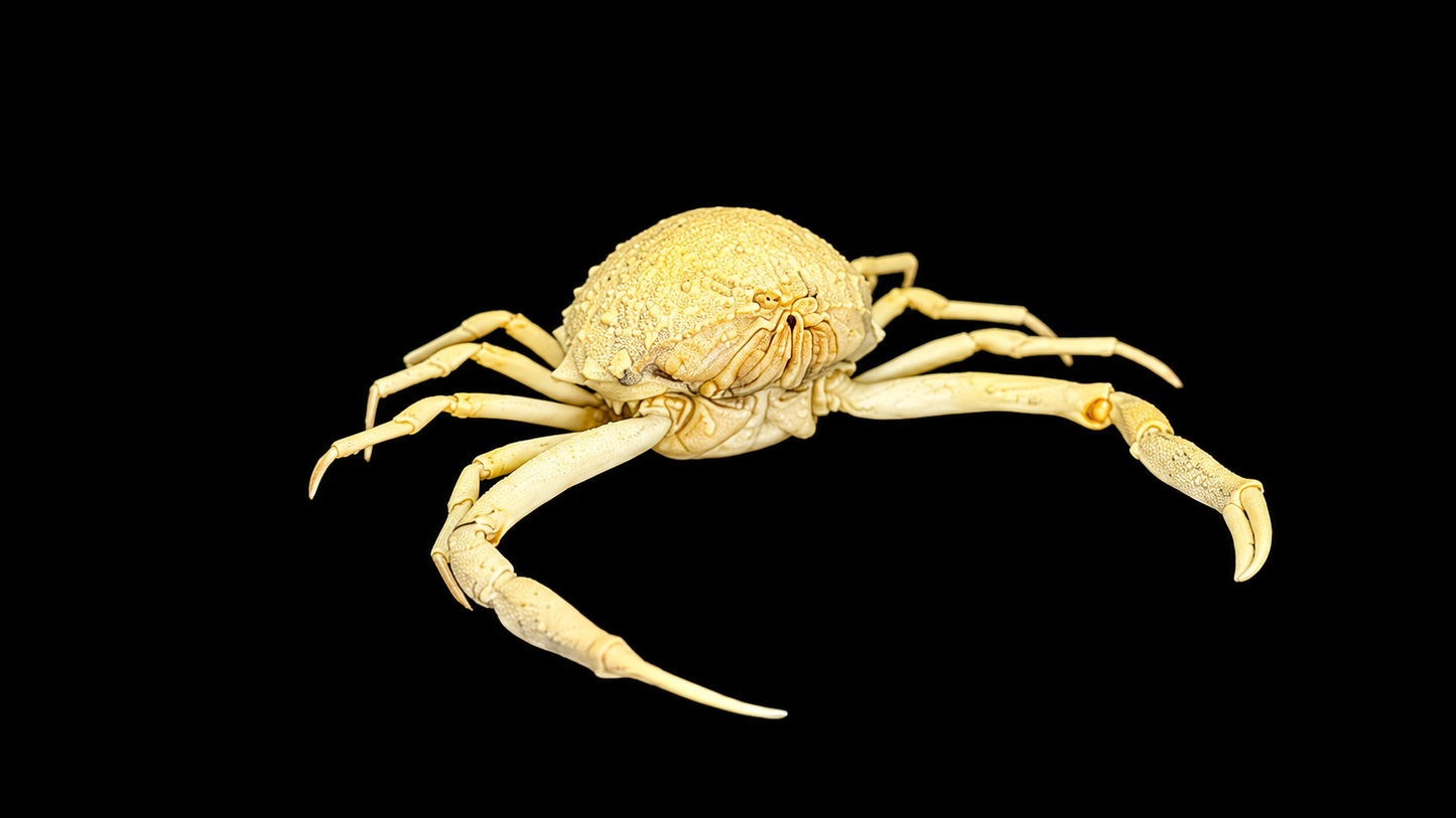 Box Crab (Randallia eburnea) | Preserved Crab Specimen | Real Marine Crab