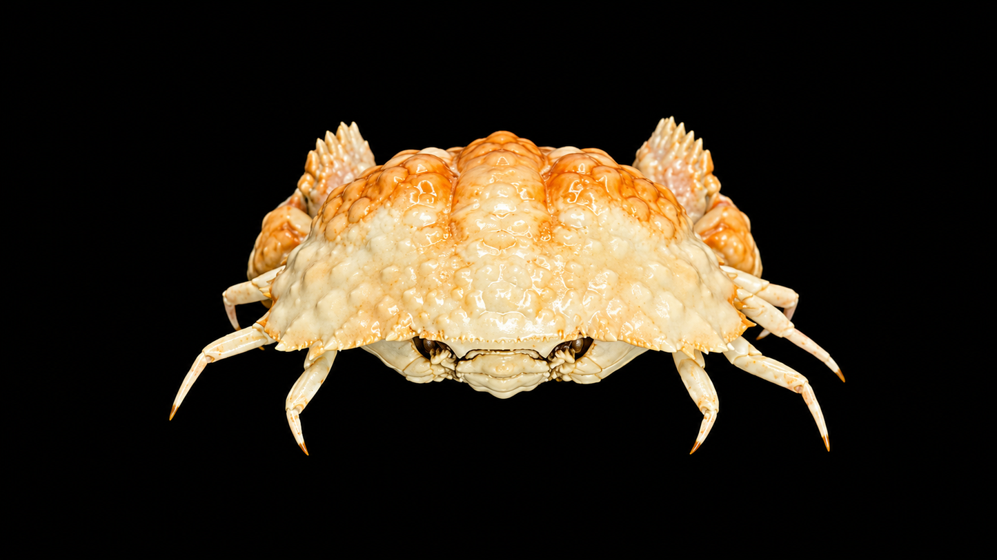 Red-spotted Box Crab (Calappa calappa) | Preserved Crab Specimen | Real Marine Crab