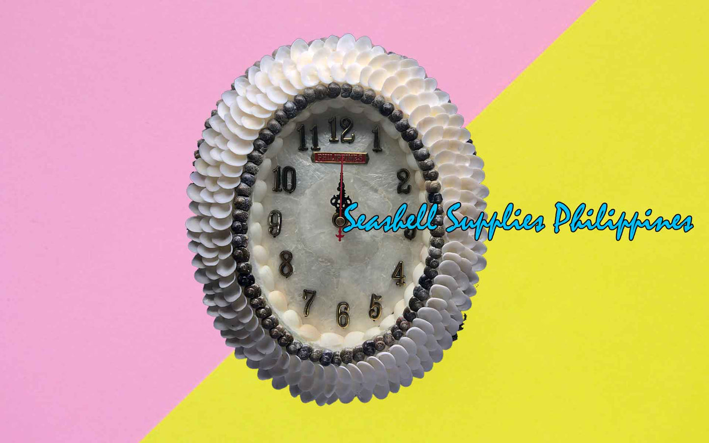Seashell Oval Wall Clock