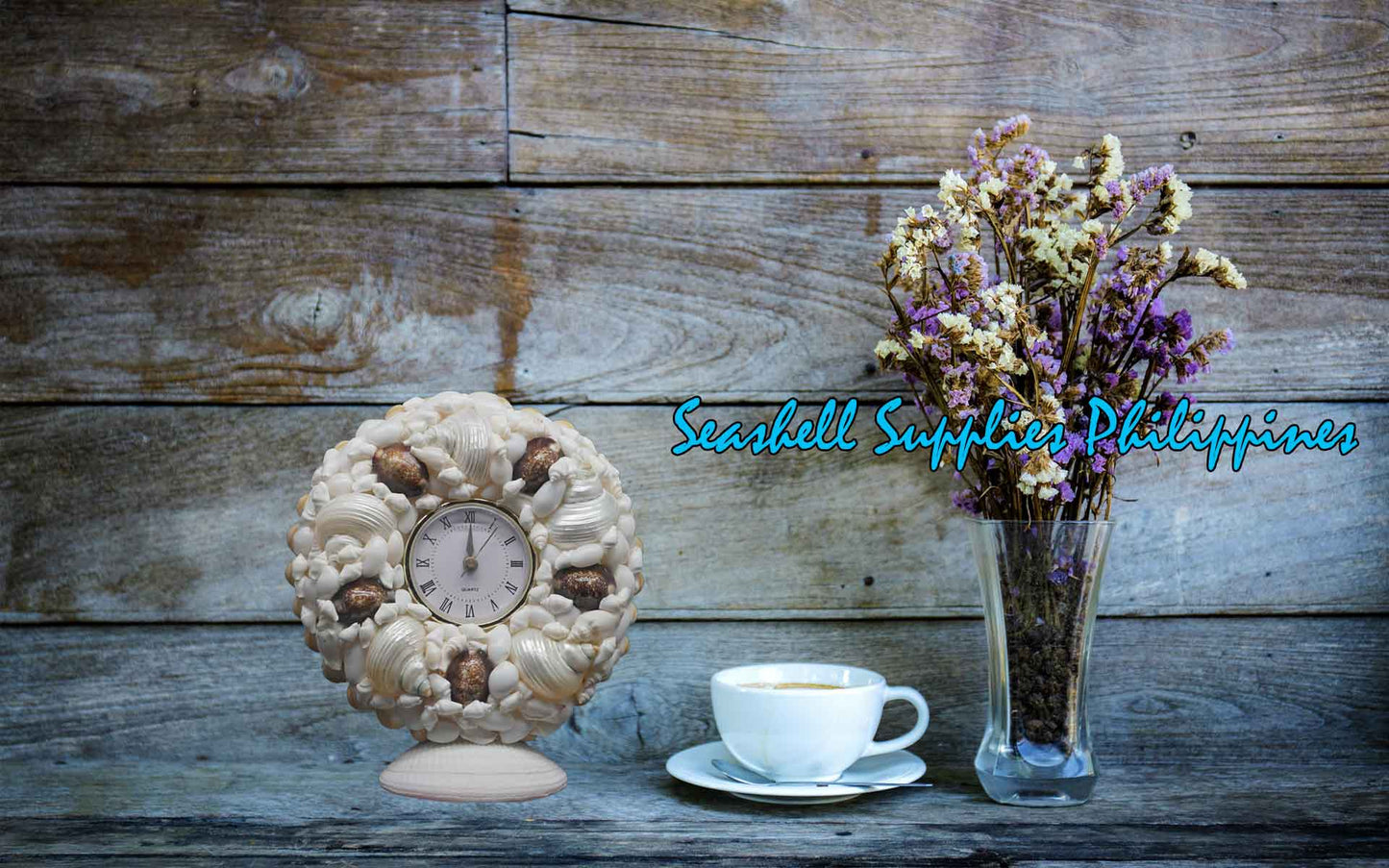 Seashell Table Top Clock