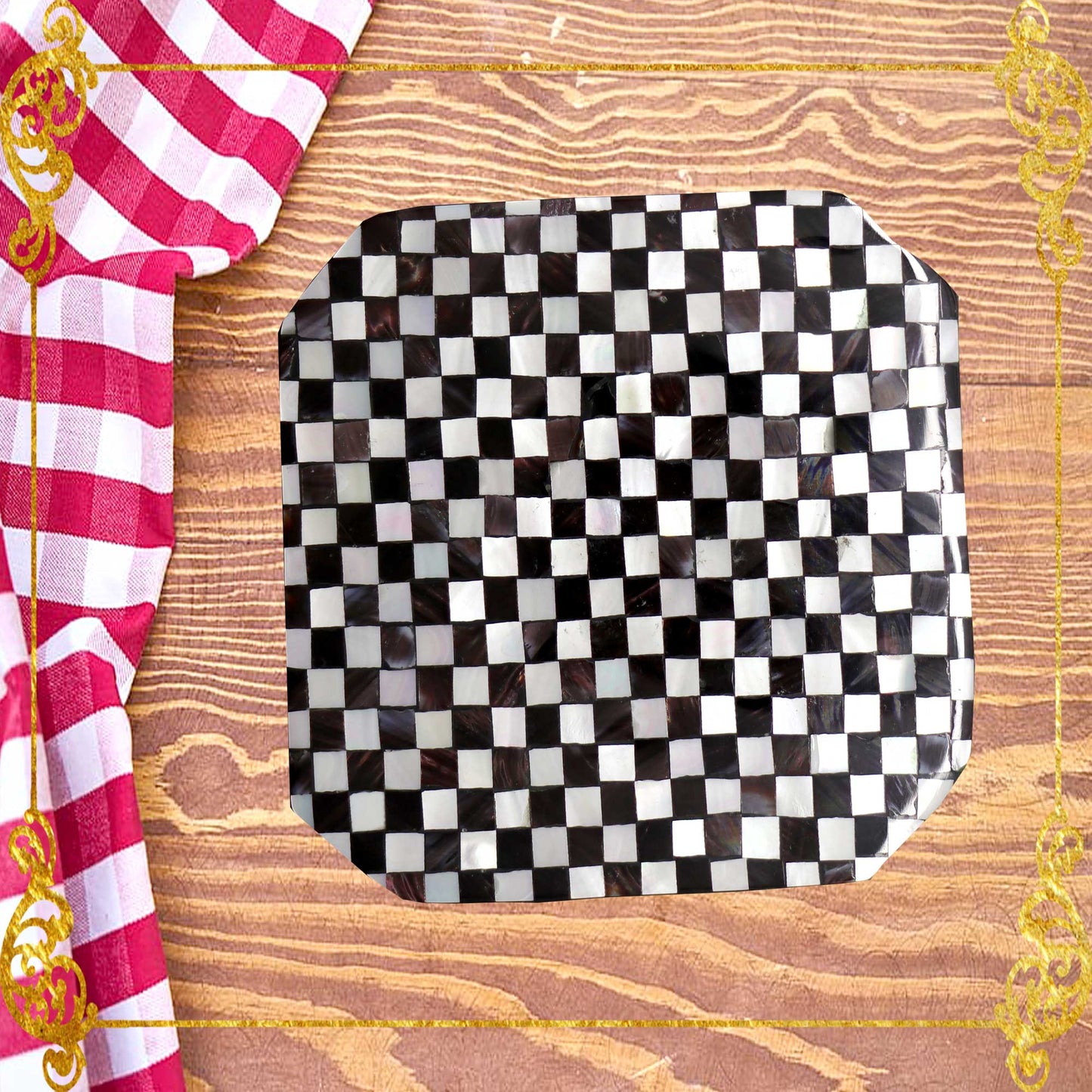 Coaster Made of Capiz Shells Design 1