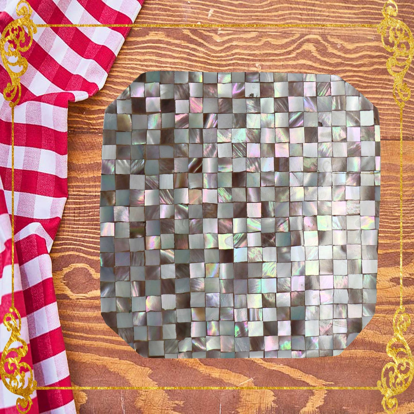 Coaster Made of Capiz Shells Design 1