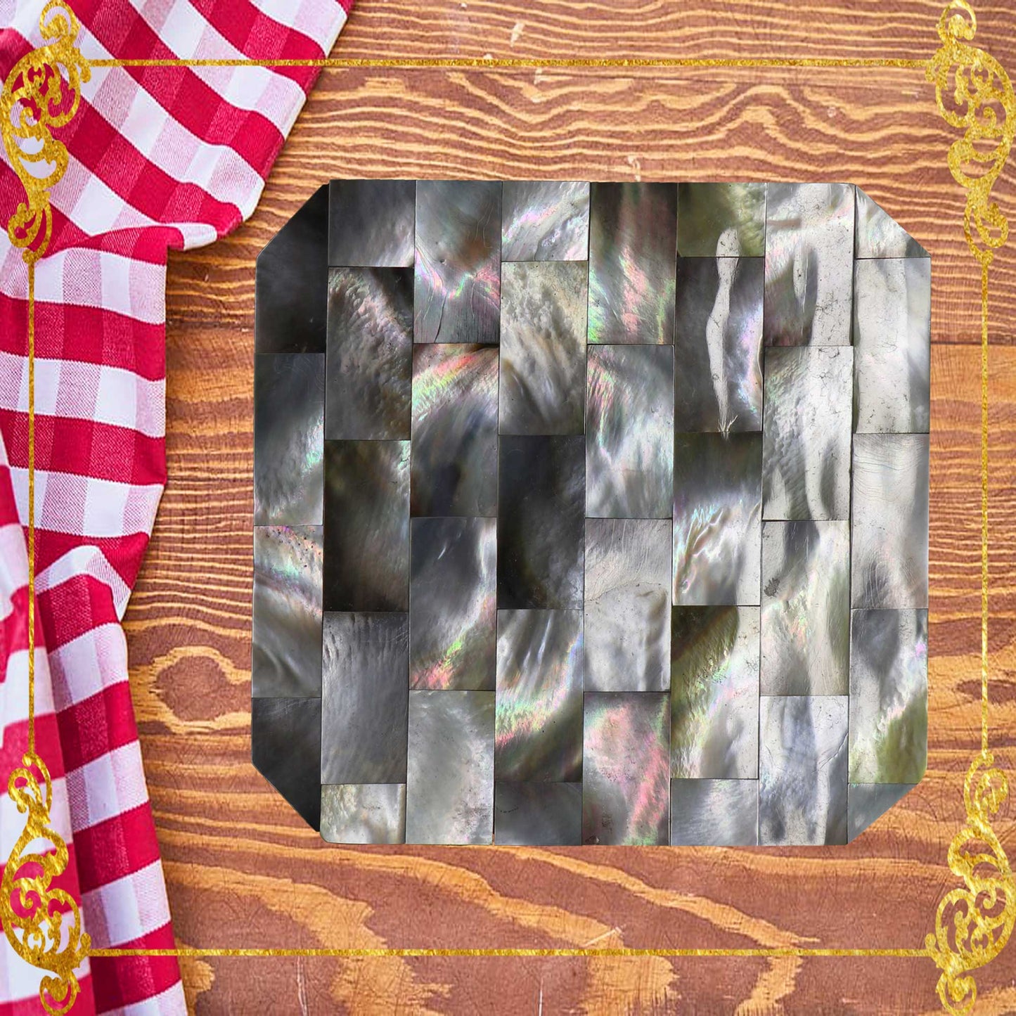 Coaster Made of Capiz Shells Design 1