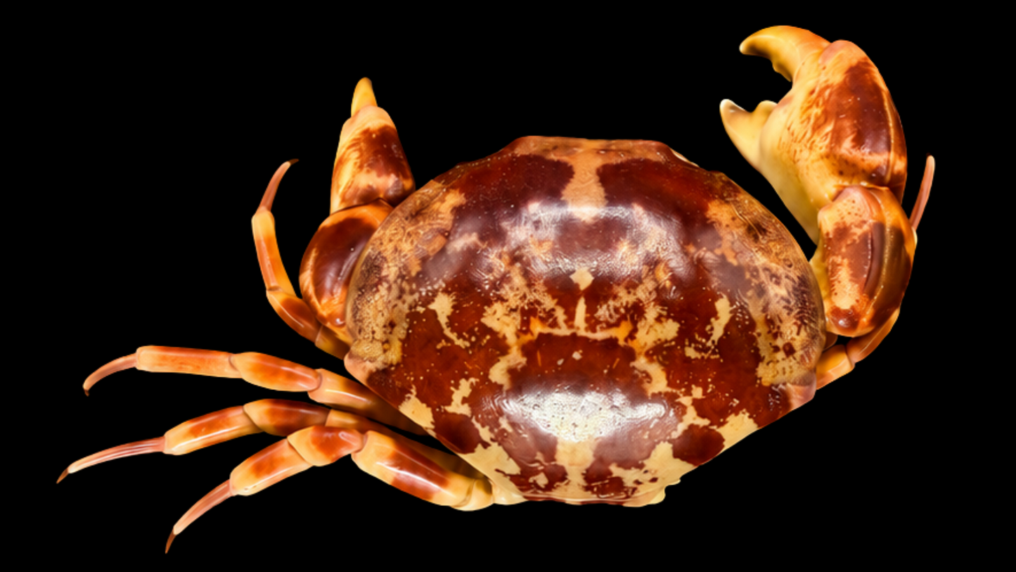 Floral Egg Crab (Atergatis floridus) | Preserved Crab Specimen | Real Green Egg Crab