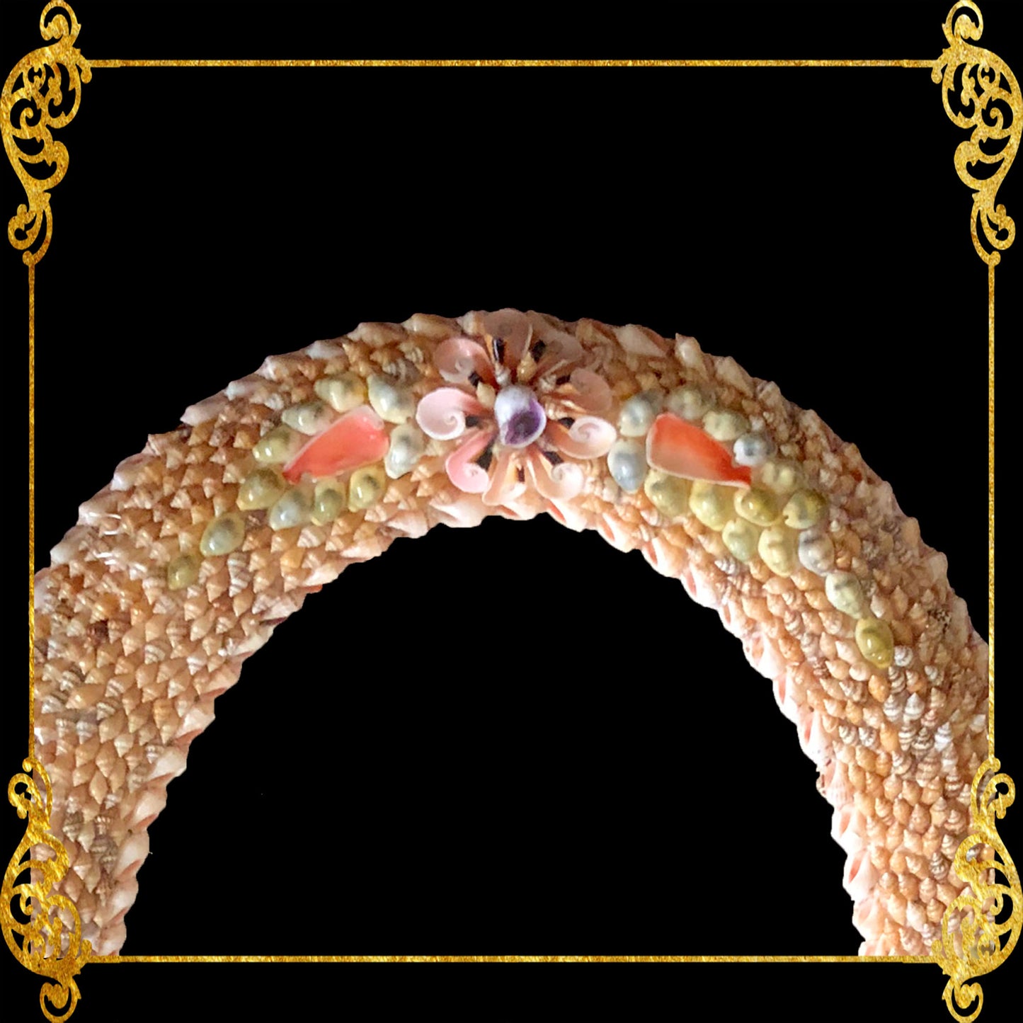 Seashell Mirror Frame | Assorted Shells | Oval Shape