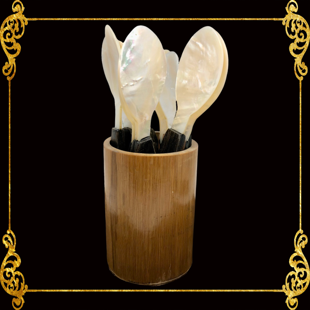Spoon Seashells With Wooden Handle | Fish Accent