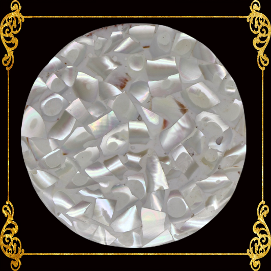 Coaster Made of Capiz Shells Design