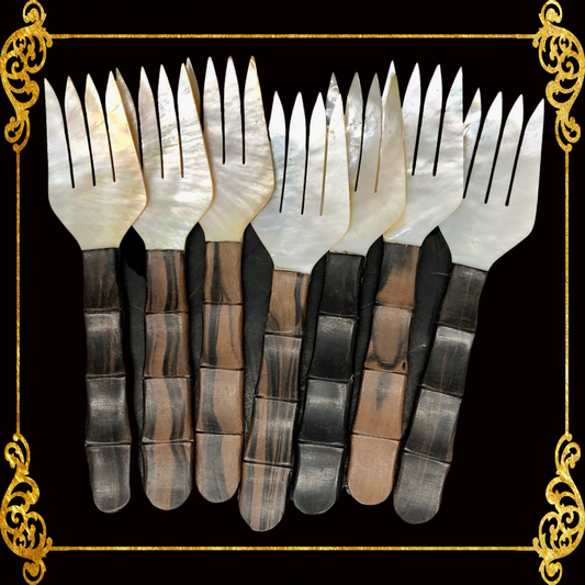 Fork MOP Seashells with Wooden Kamagong Handle