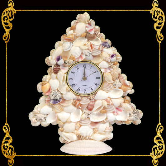 Seashell Table Top Clock | Christmast Tree | Assorted Shell