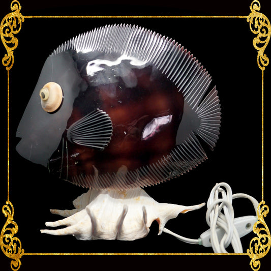 Fish Lamp | Black Maroon With Tonna Galea