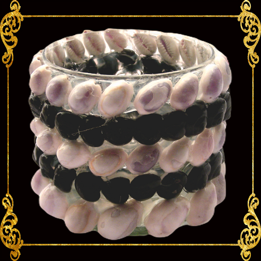 Seashell Tea Light Glass Candle Holder #TL001