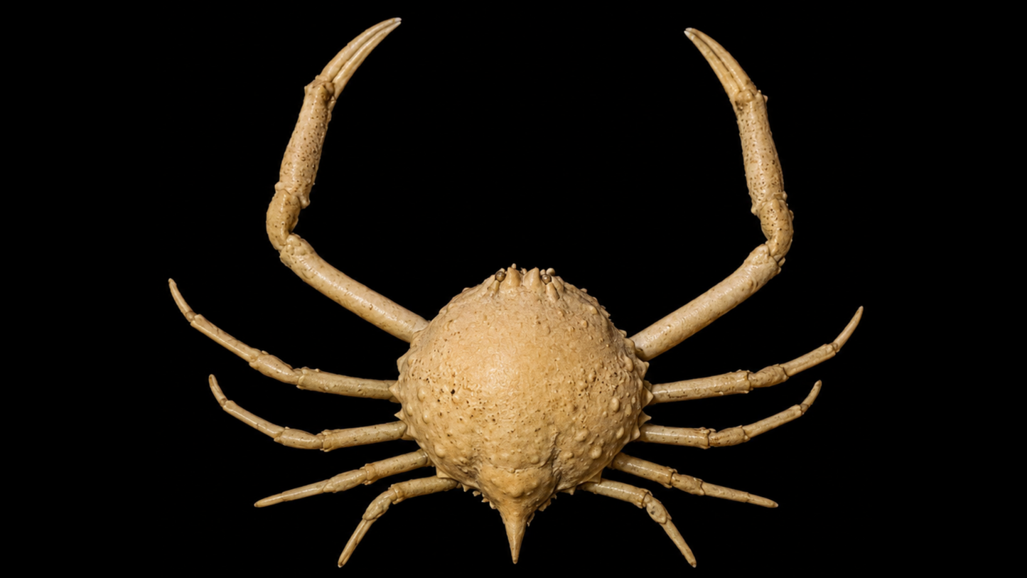 Box Crab (Randallia eburnea) | Preserved Crab Specimen | Real Marine Crab
