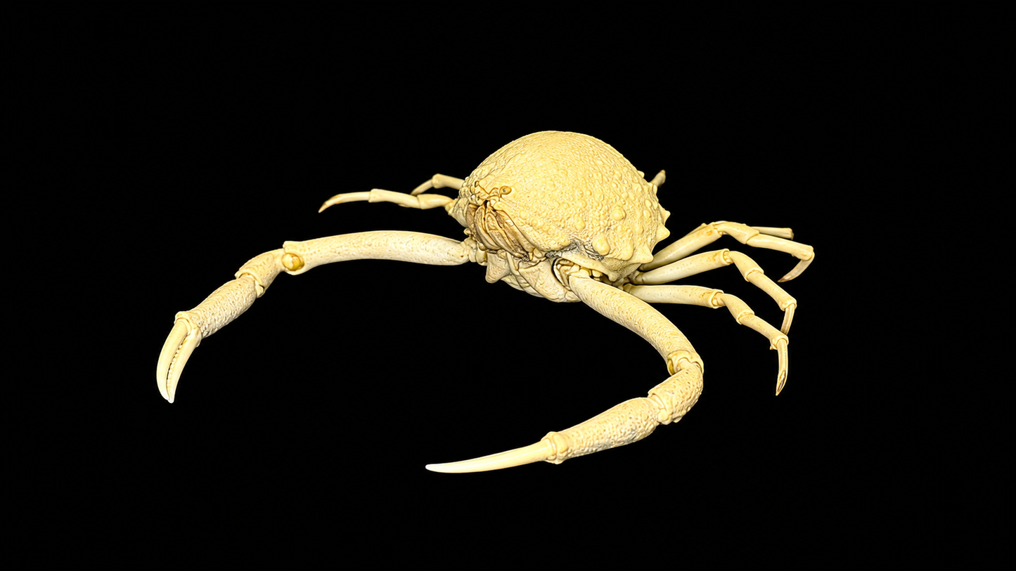 Box Crab (Randallia eburnea) | Preserved Crab Specimen | Real Marine Crab