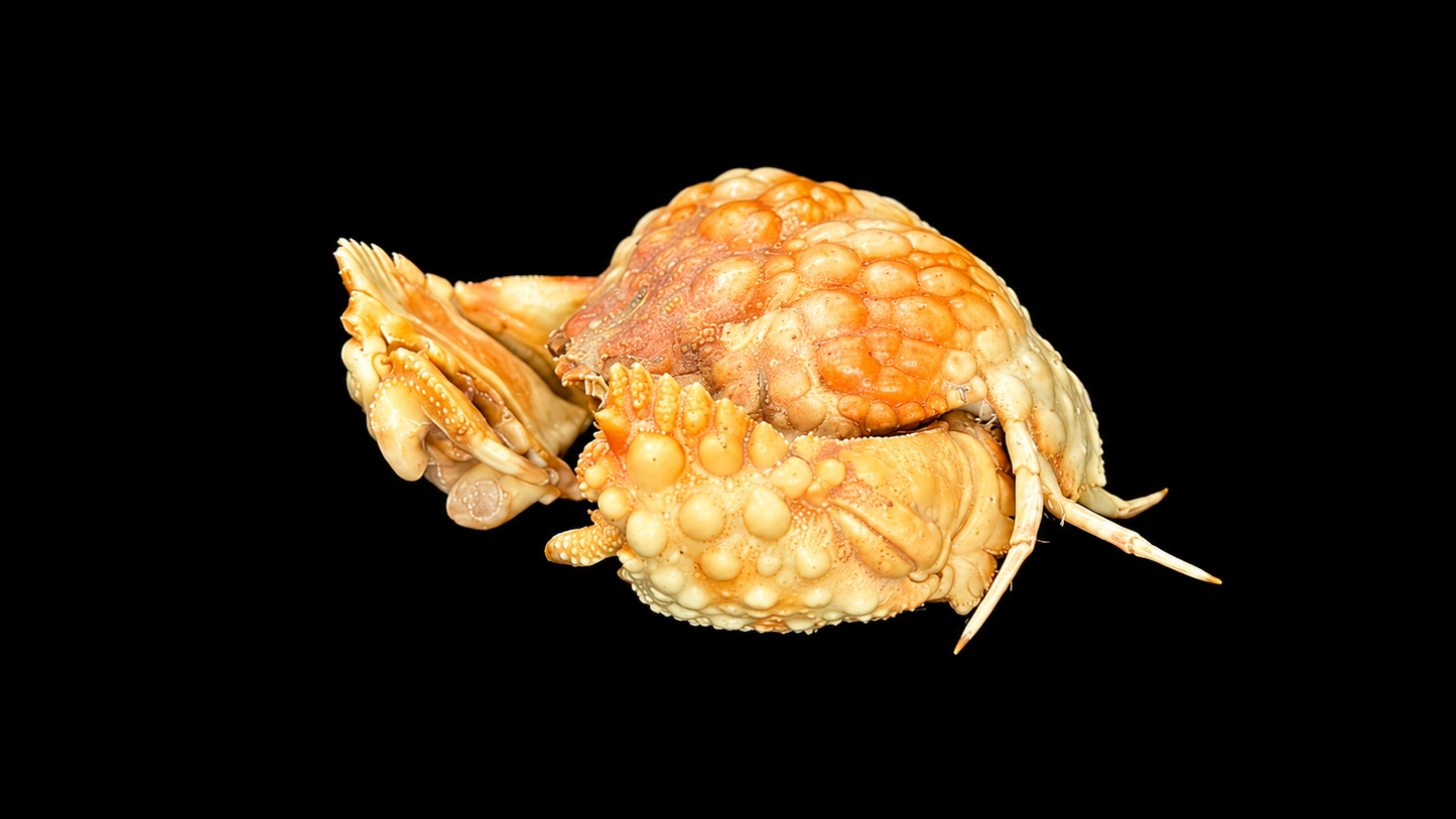 Red-spotted Box Crab (Calappa calappa) | Preserved Crab Specimen | Real Marine Crab