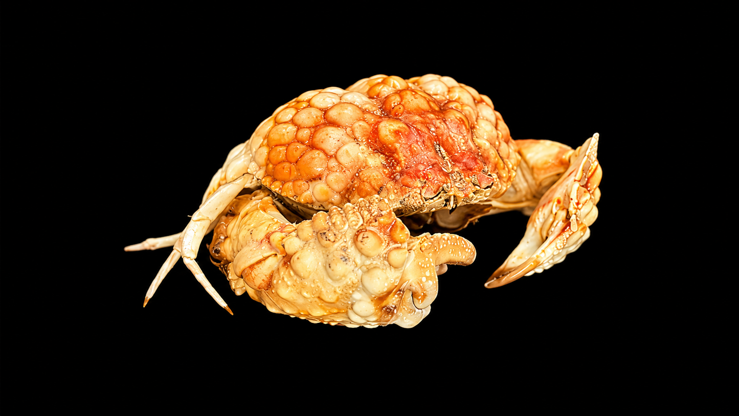 Red-spotted Box Crab (Calappa calappa) | Preserved Crab Specimen | Real Marine Crab
