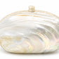 Kabibe Mother of Pearl Shell Clutch Bag with Gold Chain