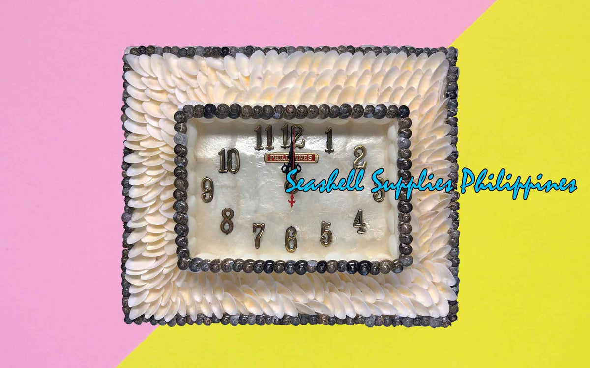 Seashell Wall Clock | White | Rectangle Shape