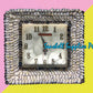 Seashell Wall Clock |Black Outlined White | Square Shape