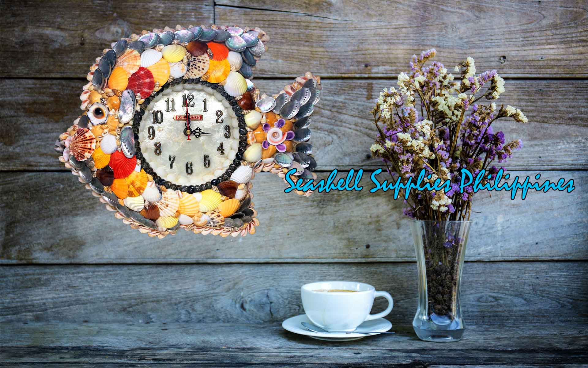 Seashell Wall Clock | Assorted Shells | Fish Shape – Seashell Supplies ...