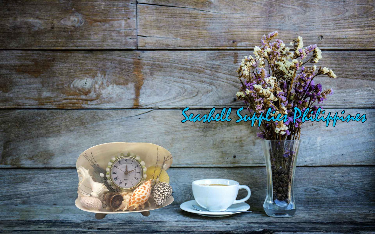 Seashell Clock Table Top| Kabebe Aquarium Shell
