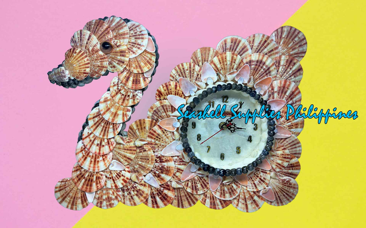 Seashell Wall Clock | Macarense Shells | Swan Shape