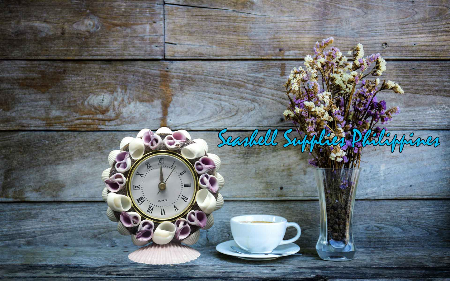 Seashell Table Top Clock
