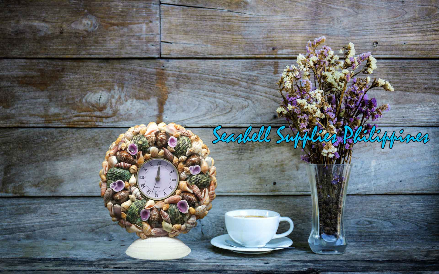 Seashell Table Top Clock