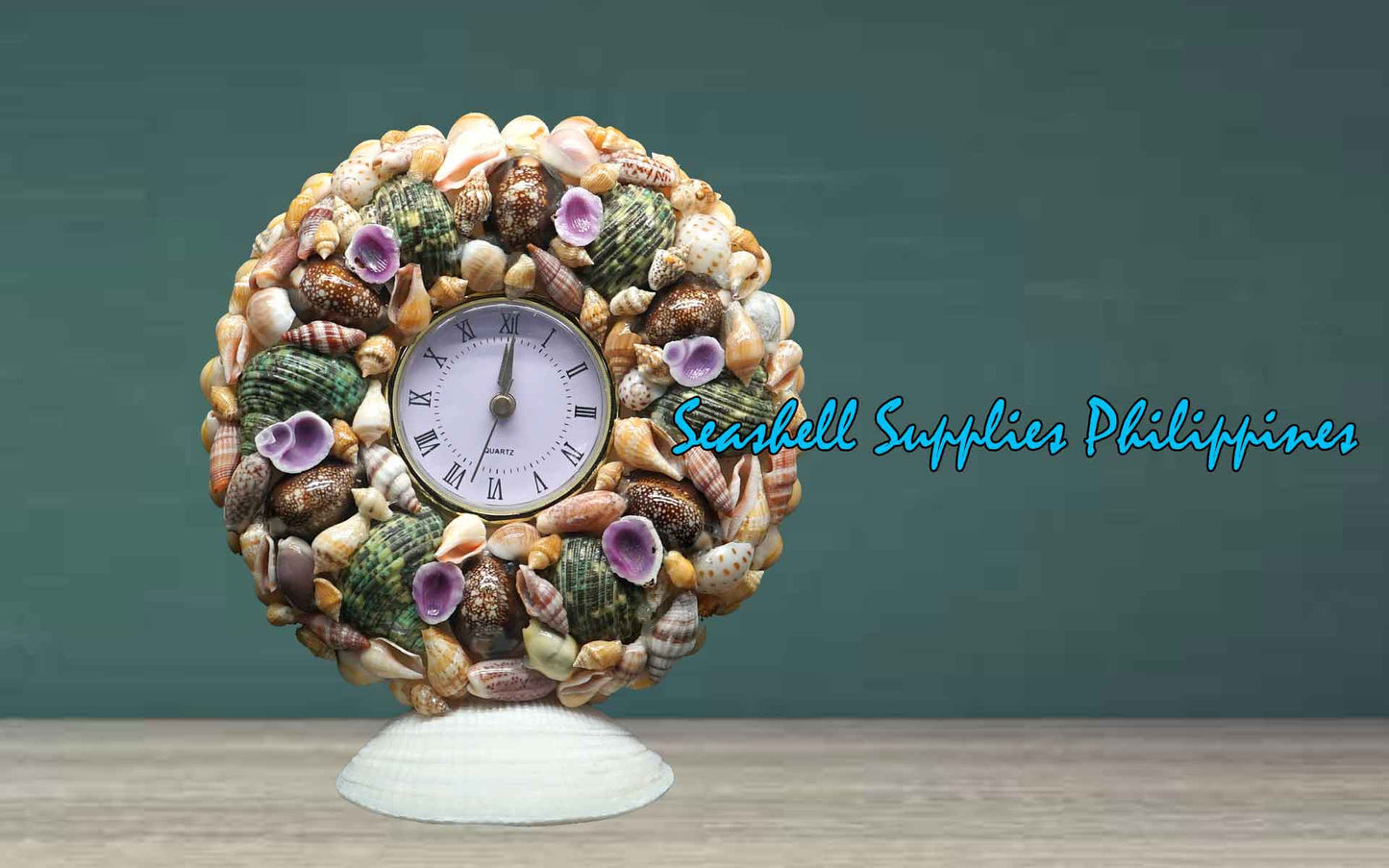 Seashell Table Top Clock
