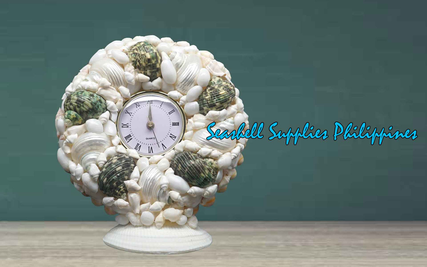 Seashell Table Top Clock