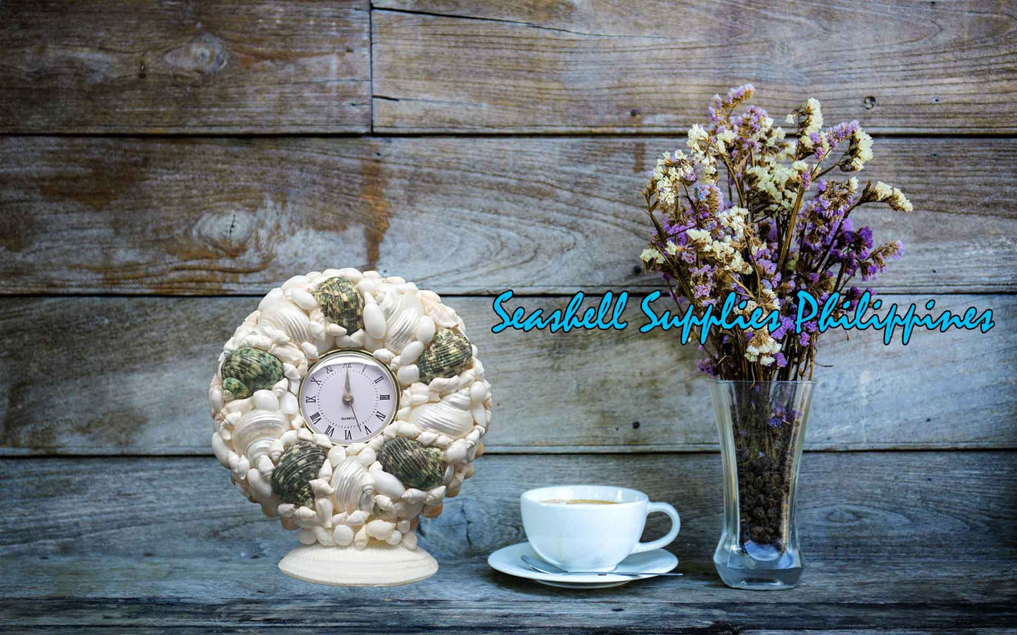Seashell Table Top Clock