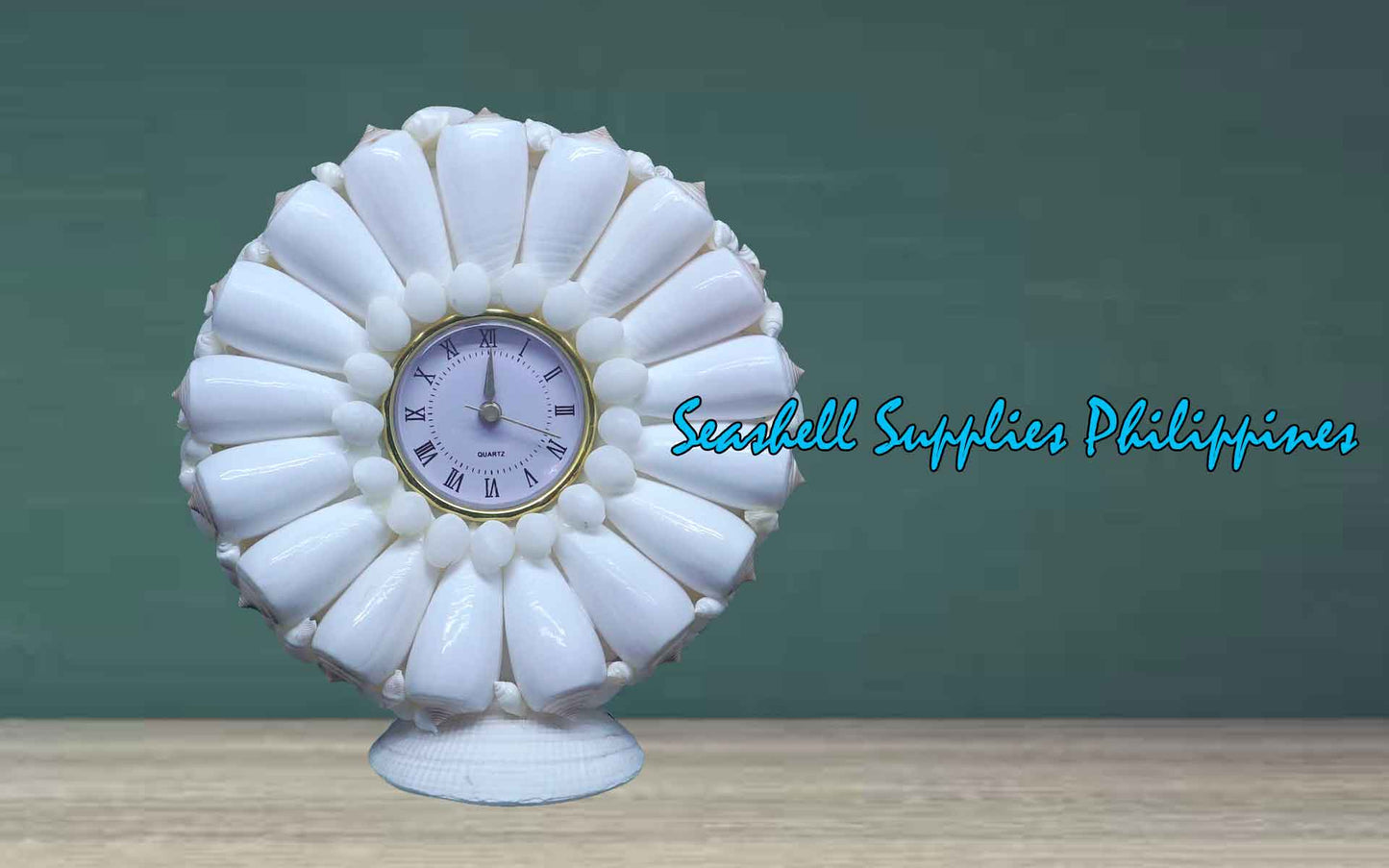 Seashell Table Top Clock