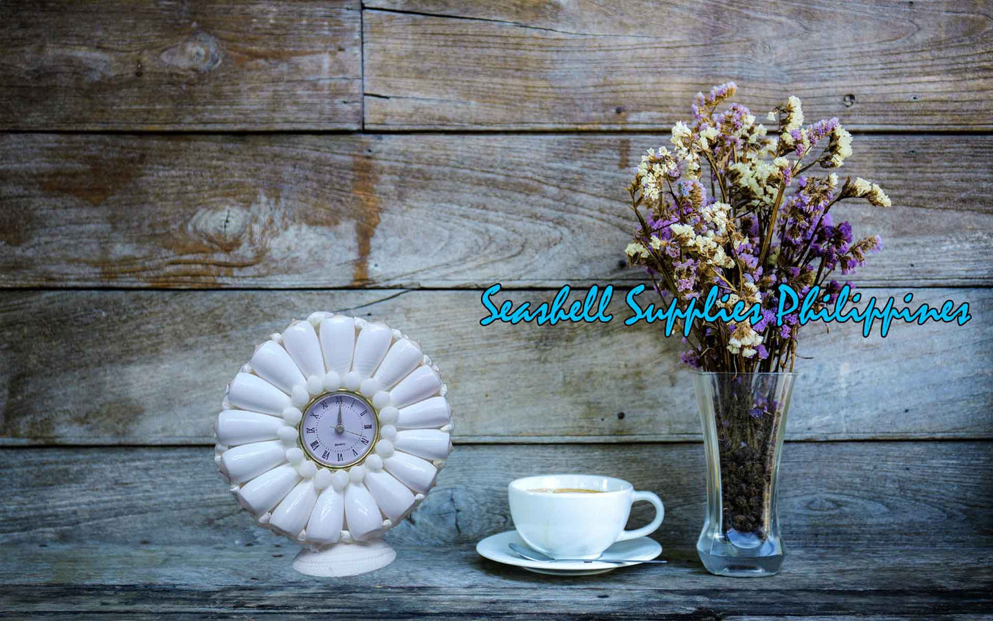 Seashell Table Top Clock