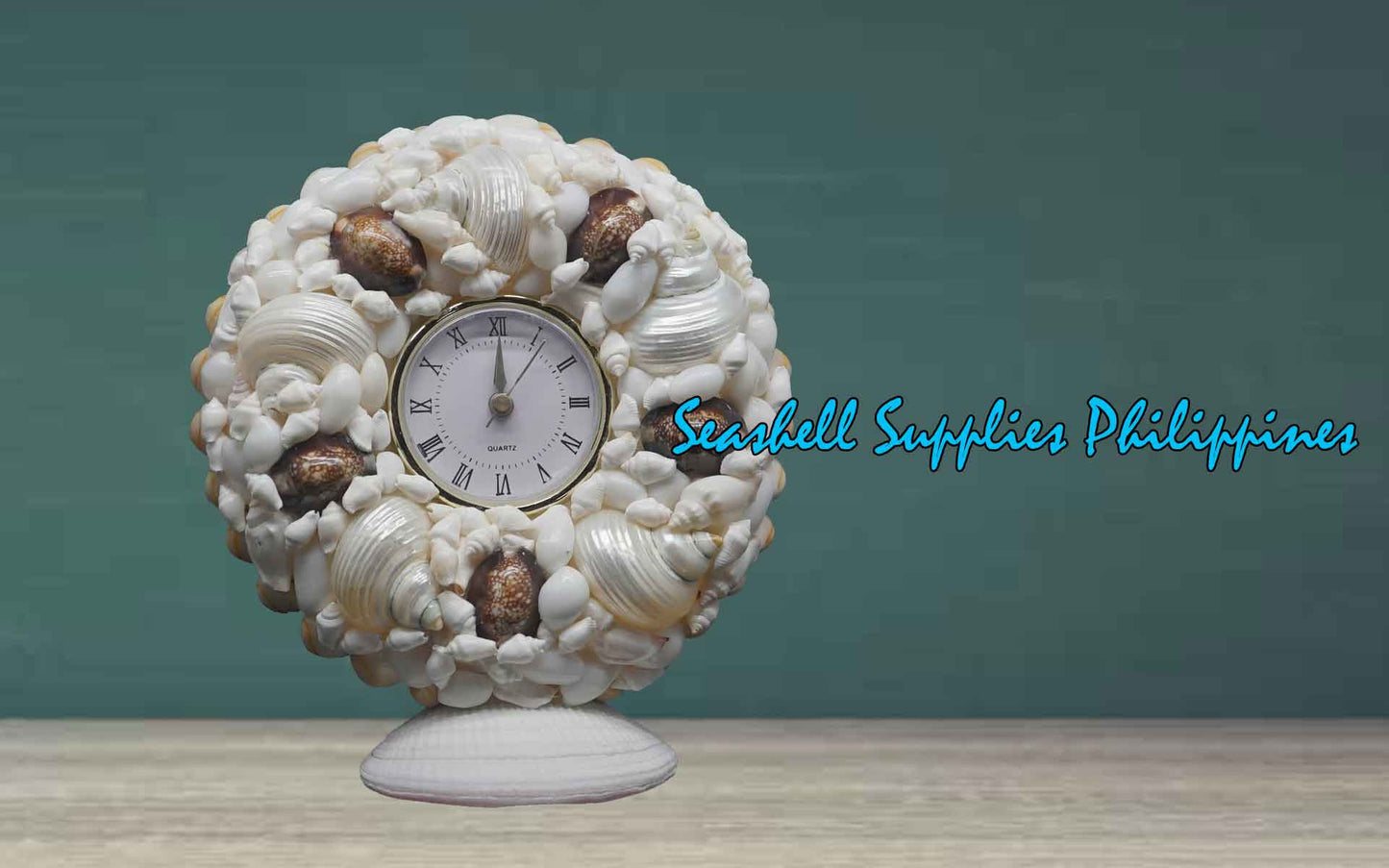 Seashell Table Top Clock