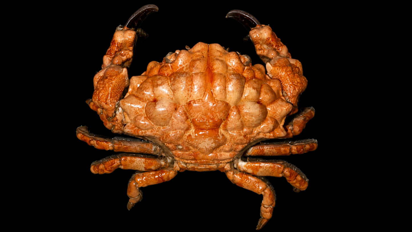 Lumpy Rock Crab (Euxanthus exsculptus) | Preserved Crab Specimen | Real Gorilla Crab