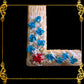 Seashell Mirror Frame | Assorted Shell with Blue Flower Accent