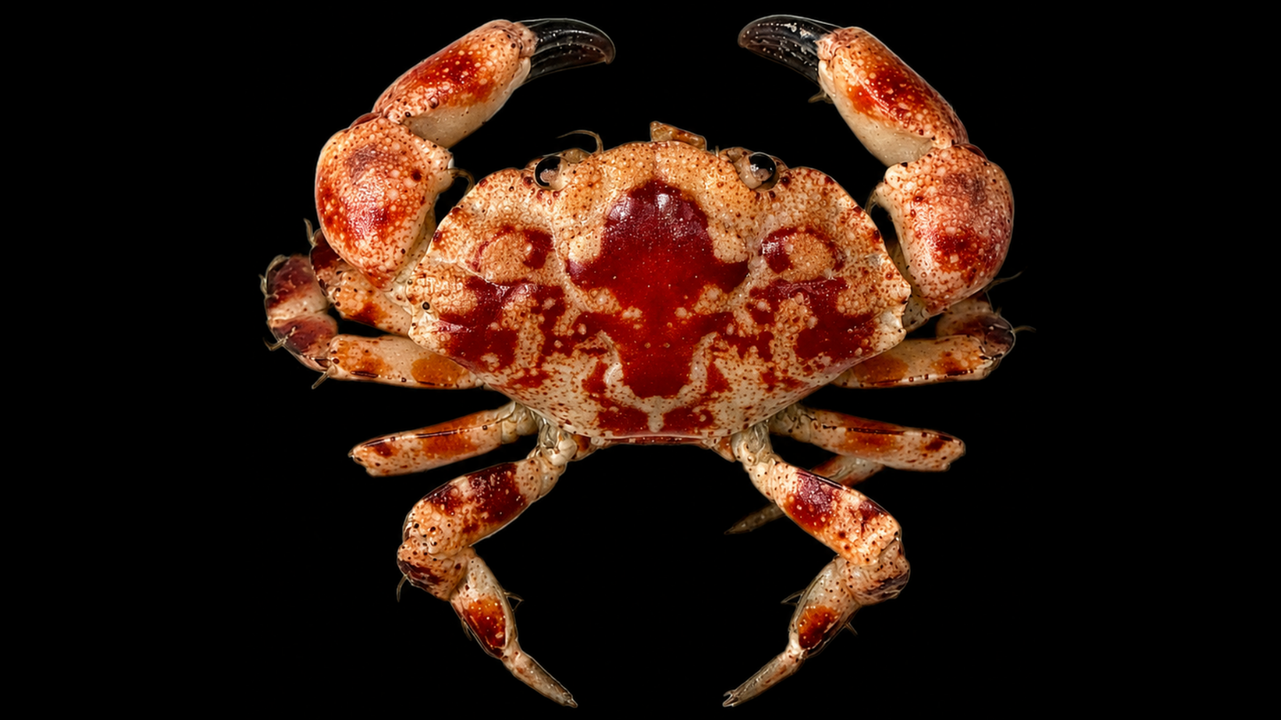 Mosaic Reef Crab (Lophozozymus pictor) | Preserved Crab Specimen | Real Marine Crab