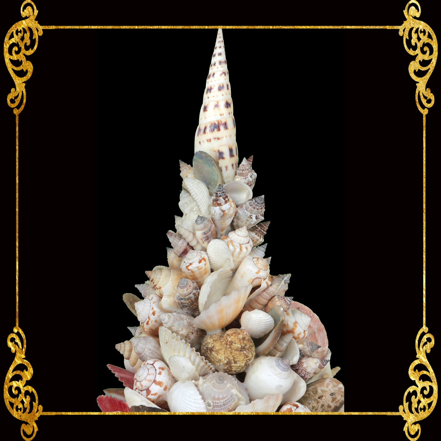 Assorted Sea Shells Christmas Tree