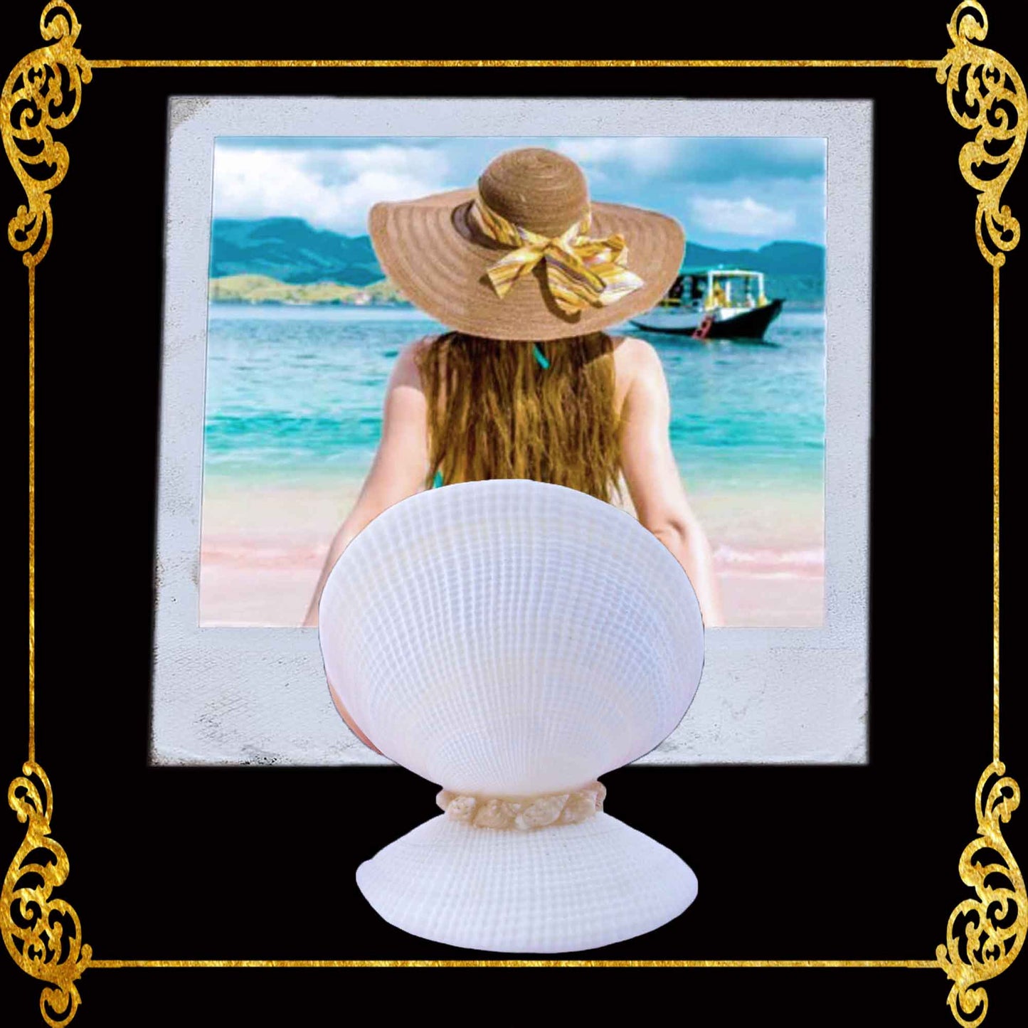 Calling Card Holder | Picture Holder | Codakia Shells