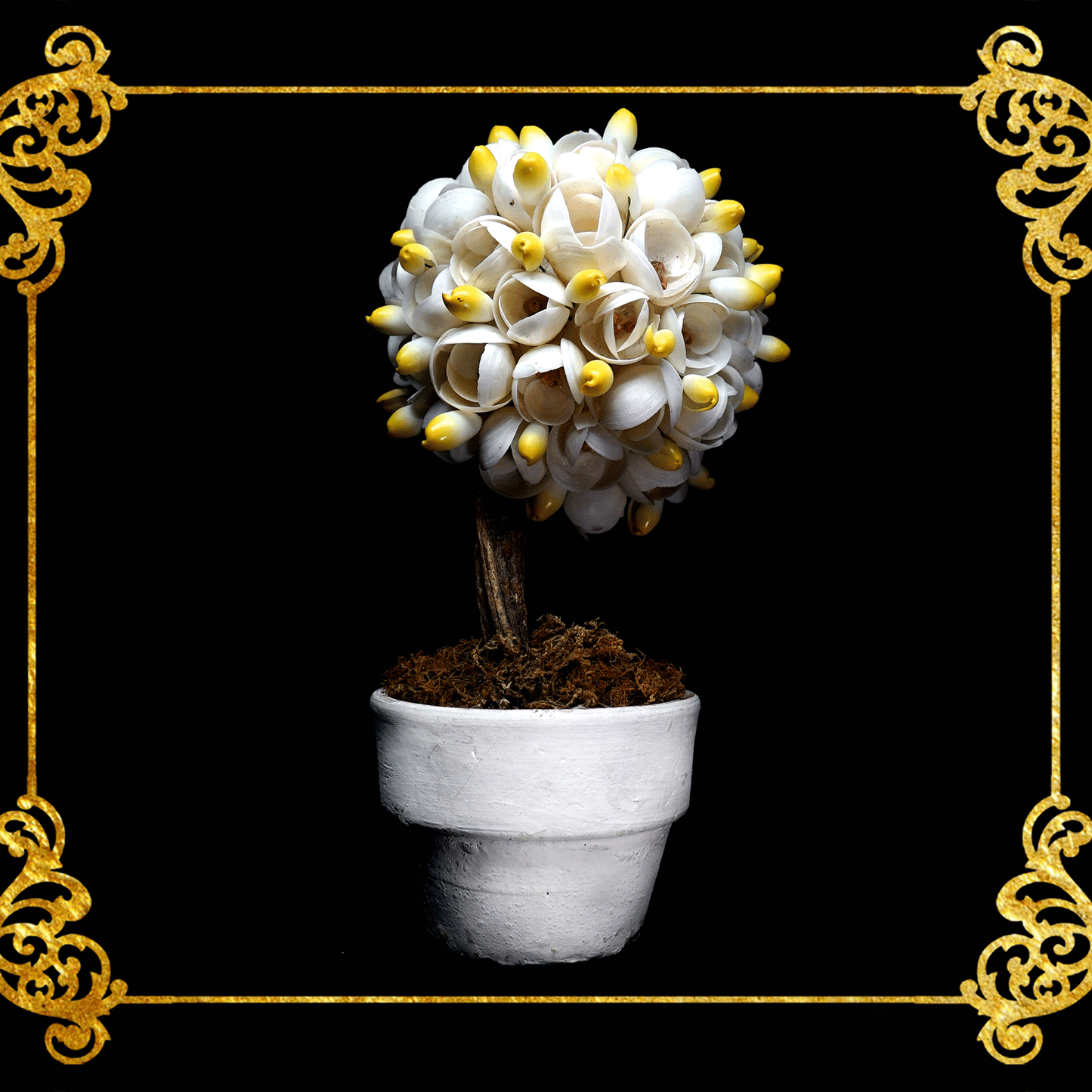 Seashell Flowers in Pot | Wedding Decoration | Bathroom Accent Ornament 1