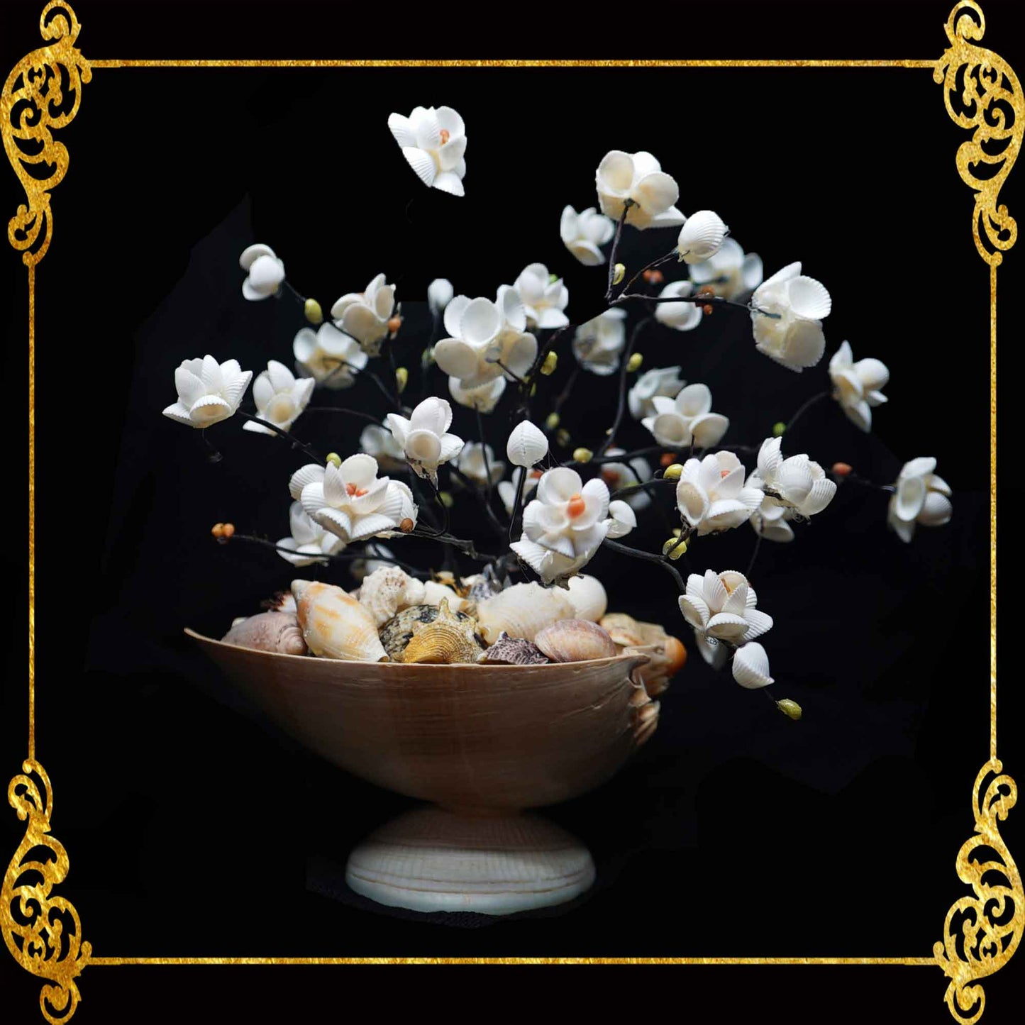 Seashell Flowers | Wedding Decoration | Bathroom Accent Ornament 2