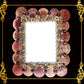Seashell Mirror Frame | Colored Pecten with Assorted Shells