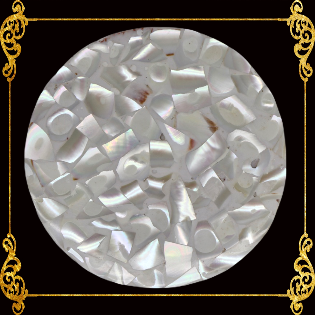 Coaster Made of Capiz Shells Design