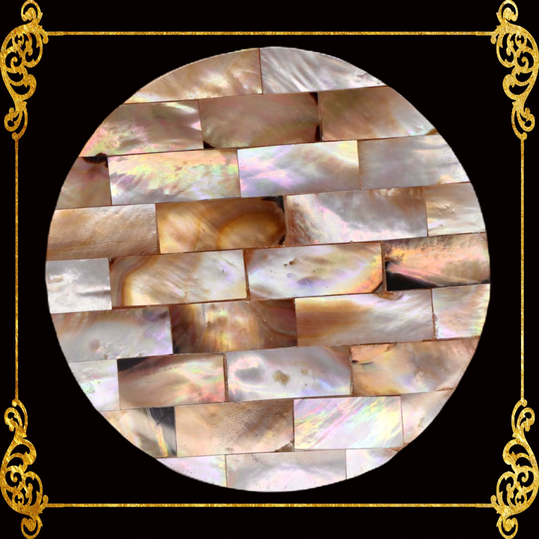 Coaster Made of Capiz Shells Design