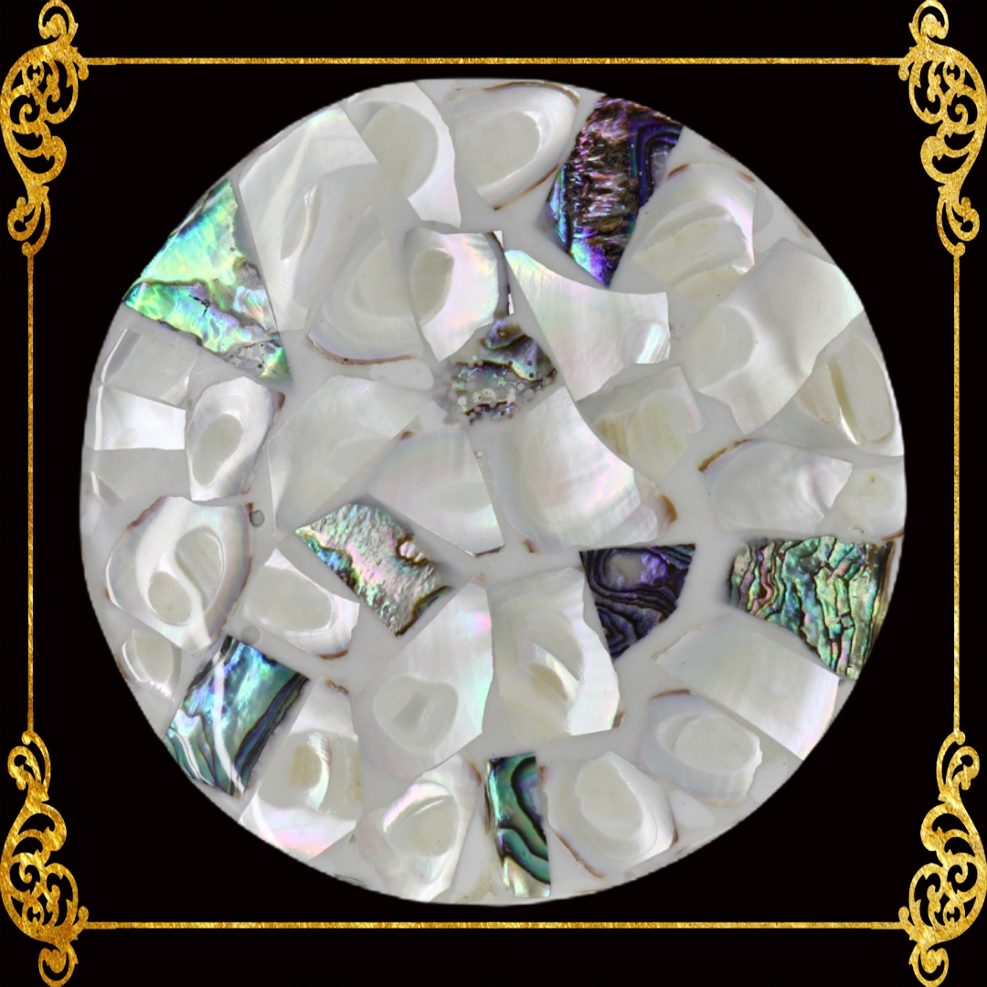 Coaster Made of Capiz Shells Design