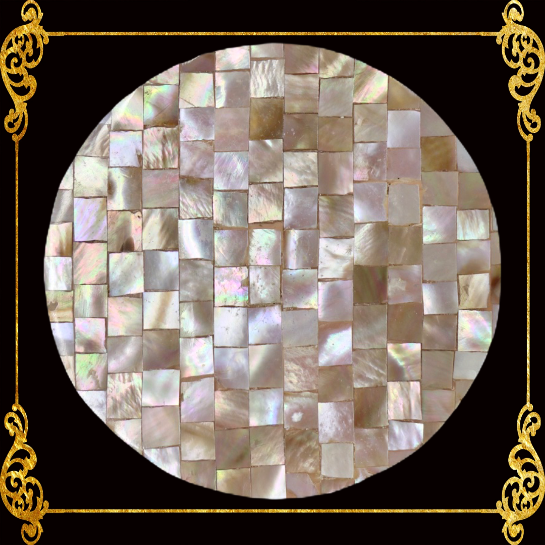 Coaster Made of Capiz Shells Design