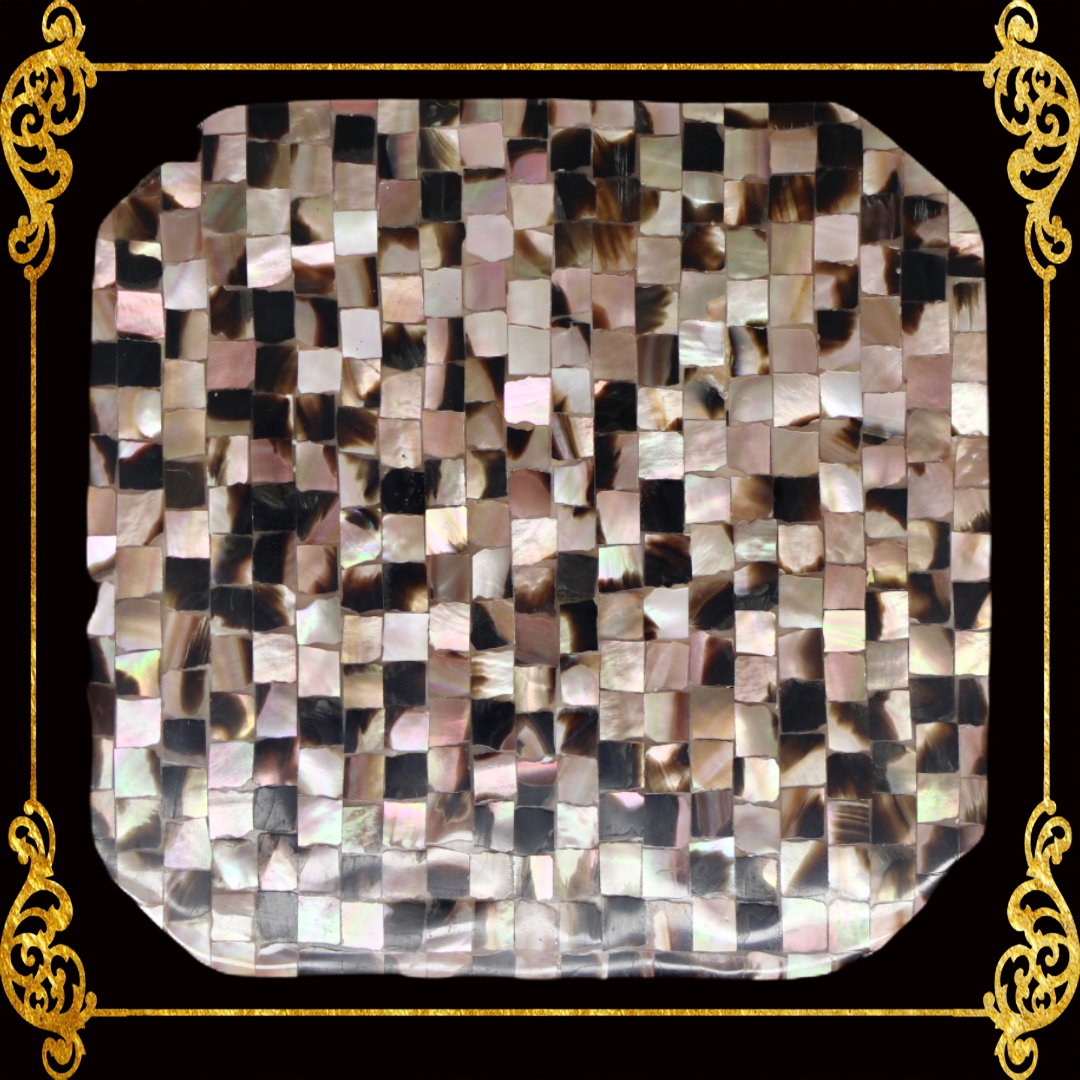 Coaster Made of Capiz Shells Design