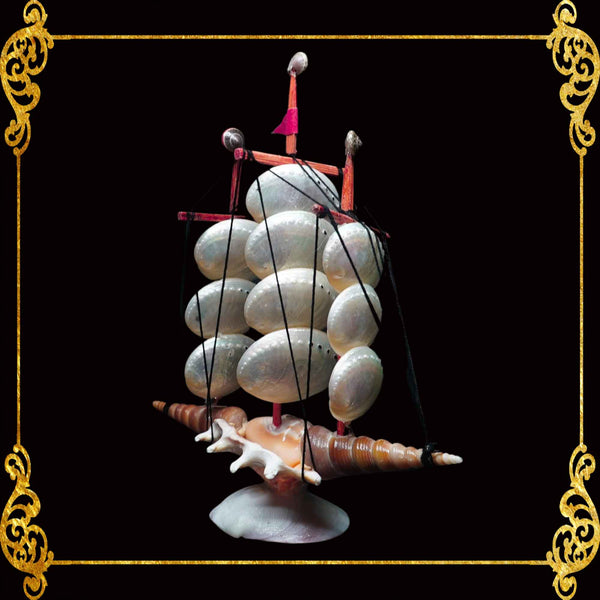 Seashell Boat | Made of Real Abalone Shell | Mini Galleon