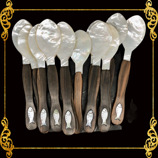 Spoon Seashells With Wooden Handle | Fish Accent