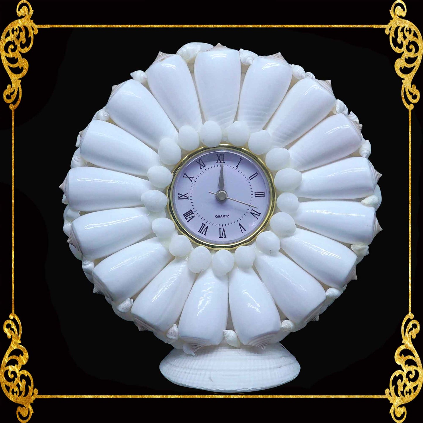 Seashell Table Top Clock