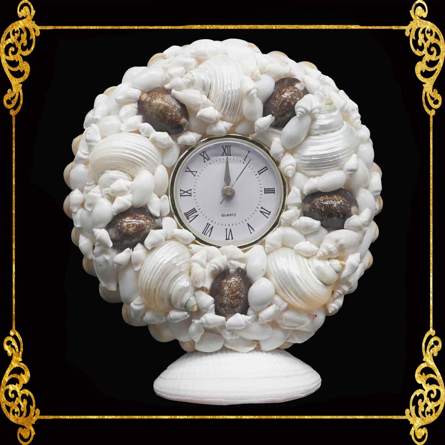 Seashell Table Top Clock